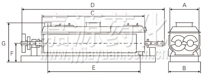 空心槳葉干燥機(jī)結(jié)構(gòu)示意圖 空心槳葉干燥機(jī)結(jié)構(gòu)示意圖